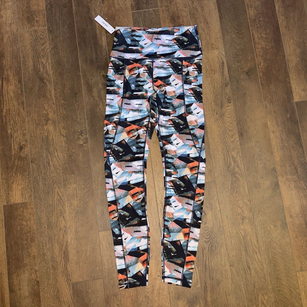 NWT ODODOS Oldex Sz S High Waisted Fine Art Pattern Yoga Leggings with Pockets